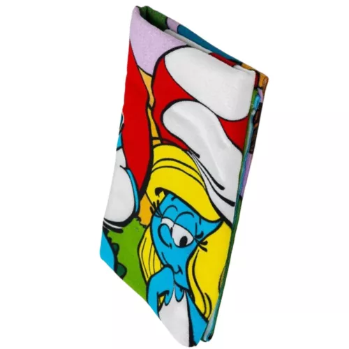 Hupikék törpikék mintás gyorsan száradó törölköző 70x140 cm kék unisex