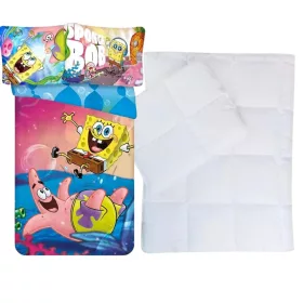 SpongyaBob ovis ágynemű paplan-párnával 100x135+40x60 cm