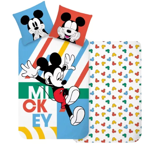 Mickey egér ovis ágynemű paplan párnával 100x135+40x60 cm