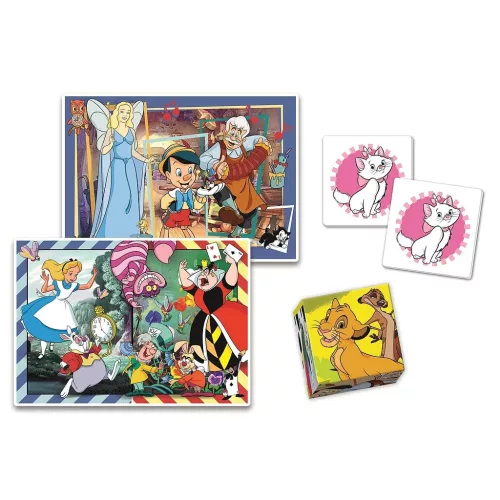 Clementoni Disney Classics 4 az 1 ben puzzle és memóriajáték gyerekeknek