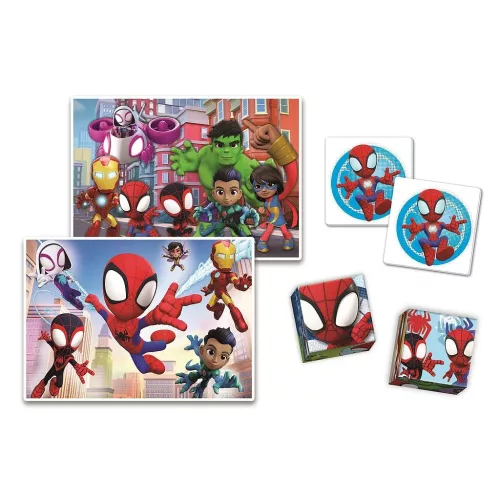 Clementoni Spidey Pókember 4 az 1-ben puzzle és memóriajáték gyerekeknek