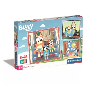   Bluey ovis puzzle 3x48 db – fejlesztő kirakó 4–6 éves gyerekeknek