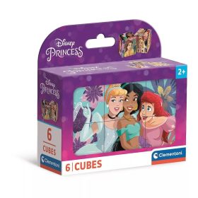   Disney hercegnők mesekocka 6 db-os puzzle 2 éves kortól – Clementoni fejlesztő játék
