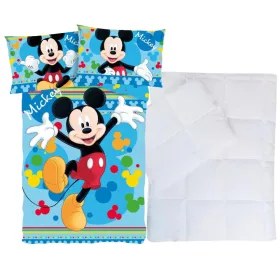 Mickey egér ovis ágyneműhuzat szett paplannal és párnával – 100x135+40x60 cm