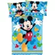 Mickey egér ovis ágynemű kék alapon – 100x135 + 40x60 cm, 100% pamut Disney huzat