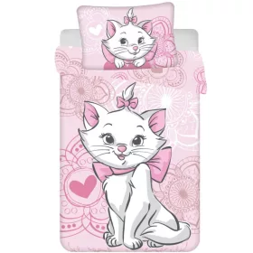 marie cica ágynemű garnitúra 100x135 40x60 cm pamut disney rózsaszín kislányos minta mandala szívvel