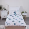 stitch ágynemű 100x135 40x60 cm pamut disney ohana felirat virágos hawaii gyerek huzat kékes lila mintával