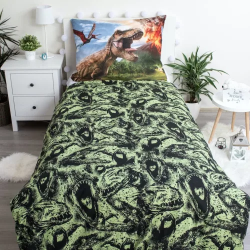 Jurassic World T-Rex ágynemű 140x200+70x90cm– dinoszauruszos gyerek ágynemű garnitúra 100% pamutból