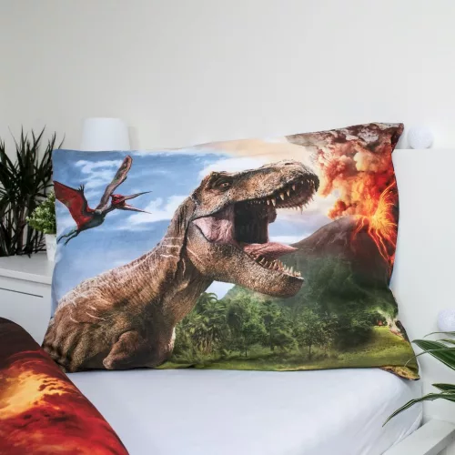 Jurassic World T-Rex ágynemű 140x200+70x90cm– dinoszauruszos gyerek ágynemű garnitúra 100% pamutból