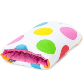 Minky pöttyös szoptatós karpárna (rózsaszín)