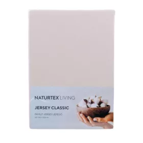 Jersey gumis lepedő 140/160x200 cm-es (homokbarna)