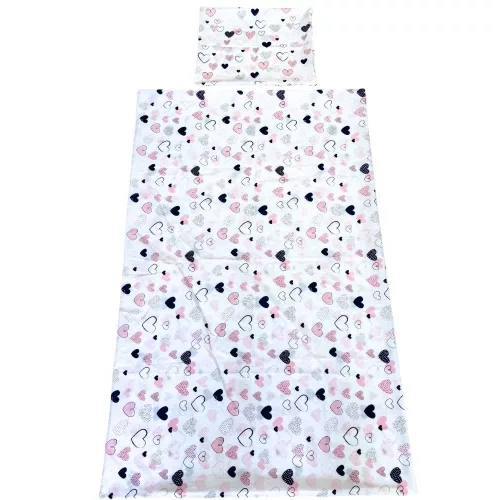 Szivecskés ovis ágynemű szett