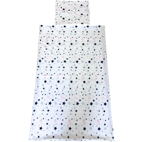 Rózsaszín csillagos ovis ágynemű szett