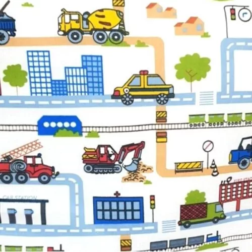 Járművek a városban ovis ágynemű szett