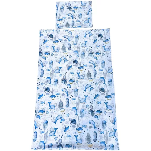 Óceán állatai ovis ágynemű szett (kék)
