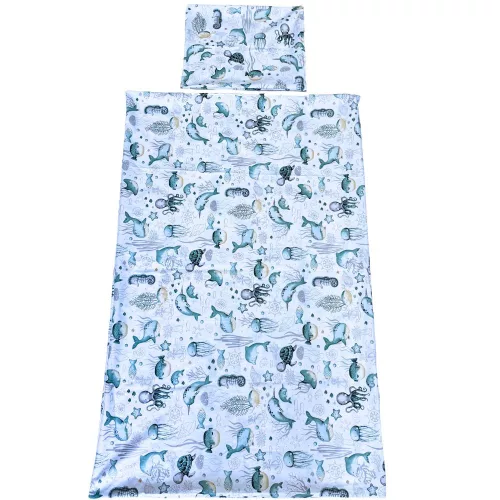 Óceán állatai ovis ágynemű szett (zöld)