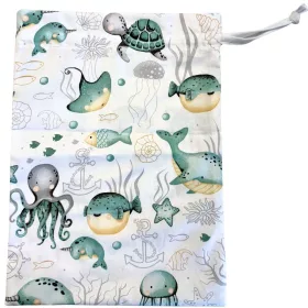 Óceán állatai tornazsák (zöld)